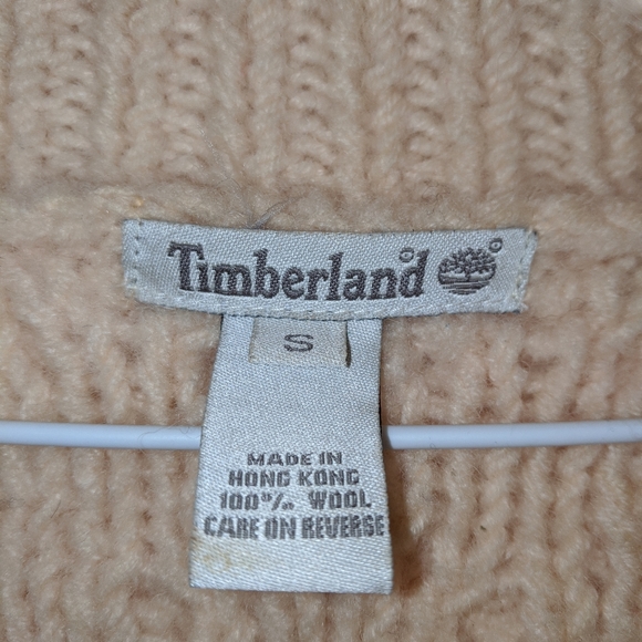 Timberland cream wool zip sweater size S - Picture 2 of 3